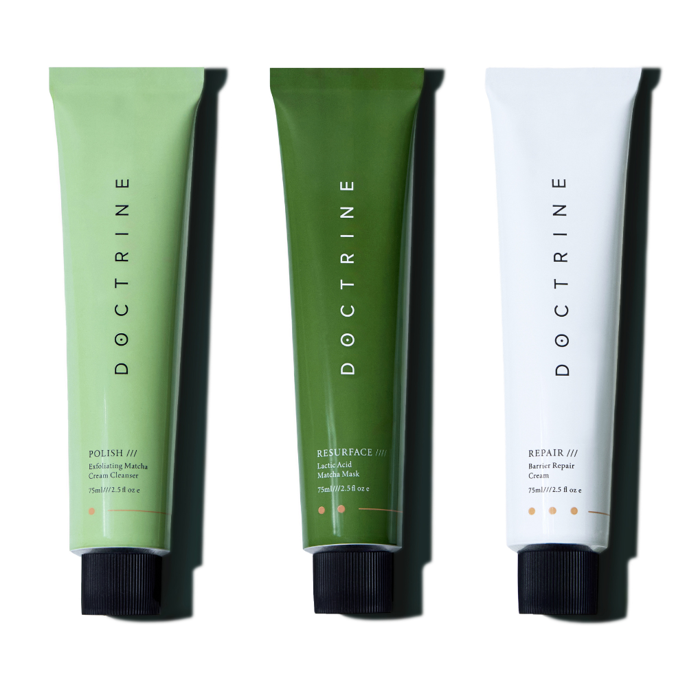 THREE-STEP MATCHA POWER PEEL rinkinys | DOCTRINE | SILUETI e-boutique