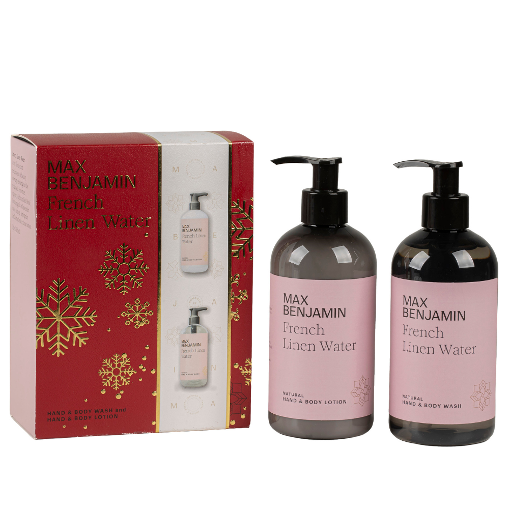 MAX BENJAMIN Aromatinio prausiklio ir losjono rinkinys FRENCH LINEN WATER - SILUETI E-boutique