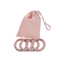 GINGERLILY Šilko gumyčių plaukams rinkinys ROSE DAWN 4 vnt. | SILUETI e-boutique