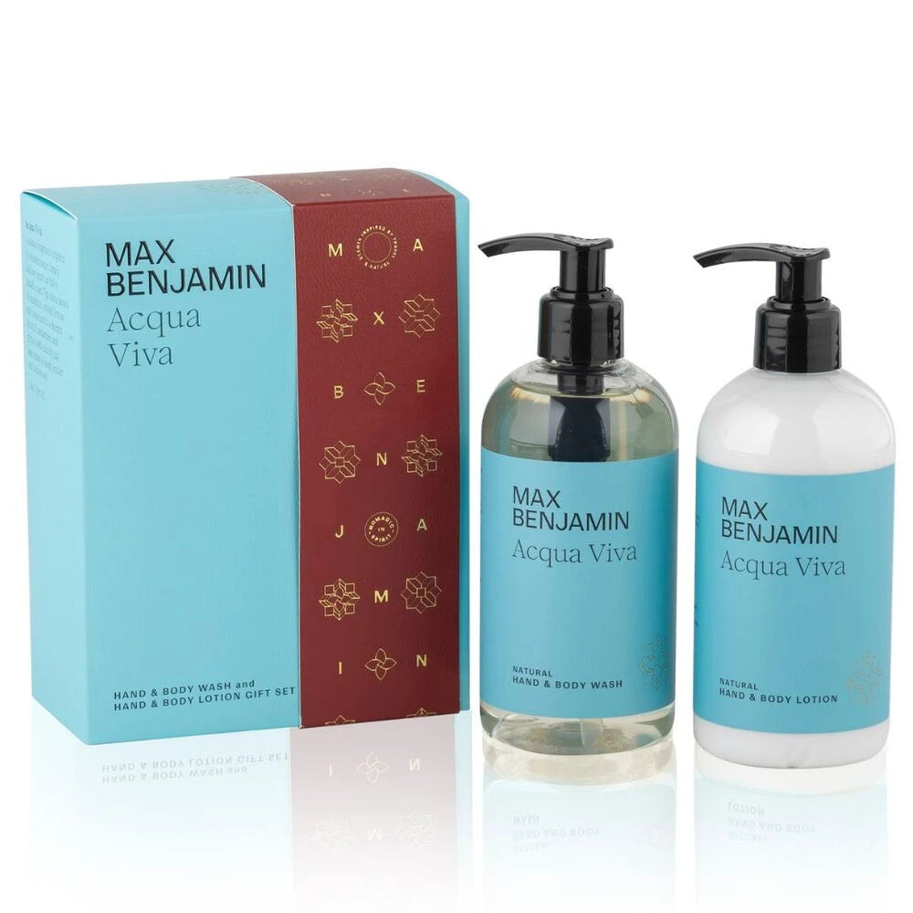 MAX BENJAMIN Aromatinio prausiklio ir losjono rinkinys ACQUA VIVA | SILUETI e-boutique