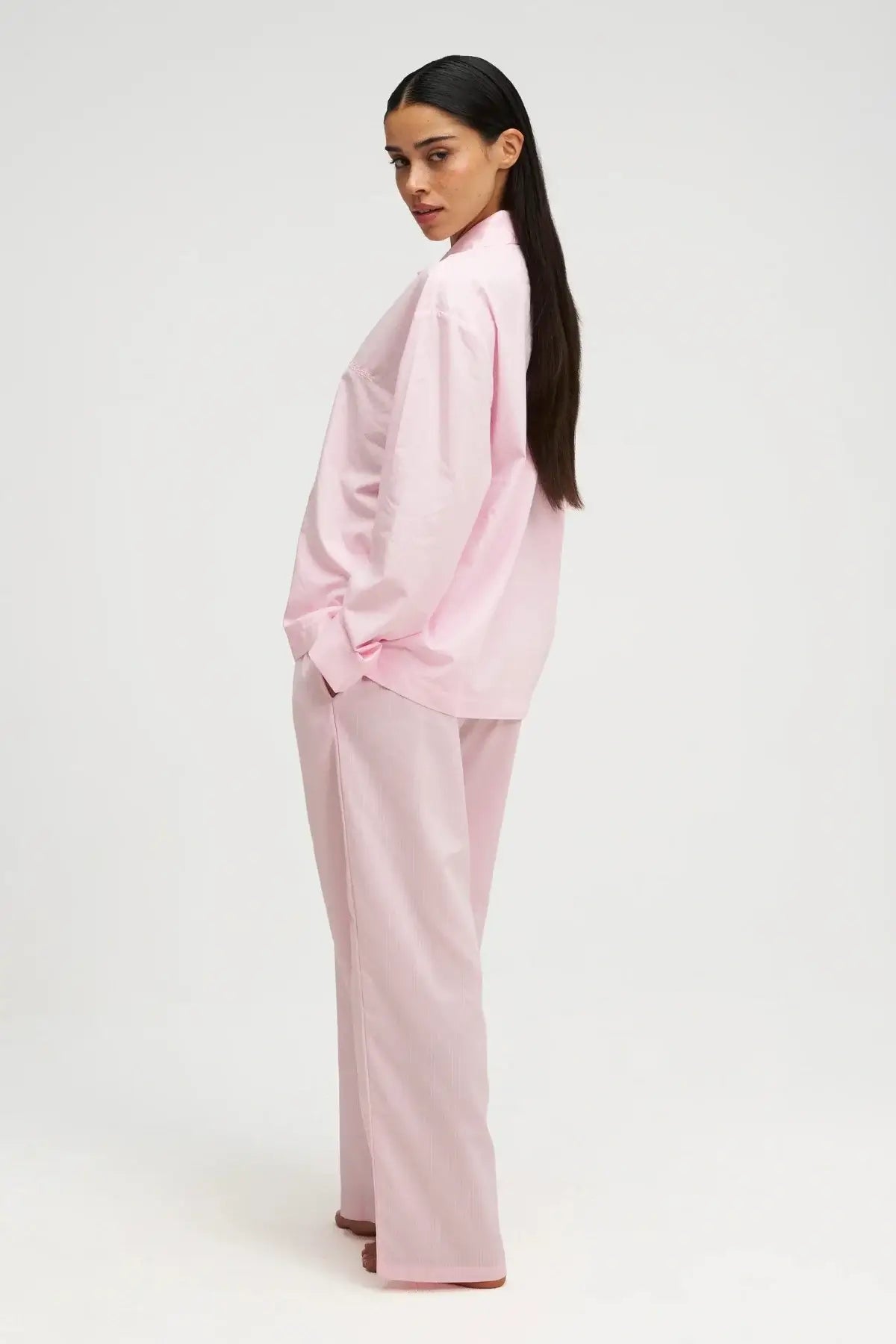 Medvilninė pižama PINK STRIPE | DORE & ROSE | www.SILUETI.shop