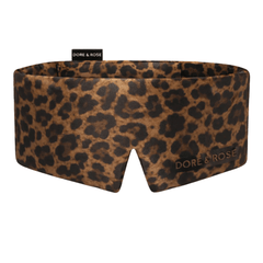 Šilkinė miego kaukė DEEP SLEEP MASK LEOPARD | DORE & ROSE | www.SILUETI.shop