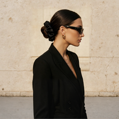 Šilko gumytė plaukams BLACK | DORE & ROSE | www.SILUETI.shop