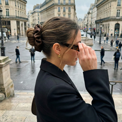 Šilko gumytė plaukams BROWN | DORE & ROSE | www.SILUETI.shop