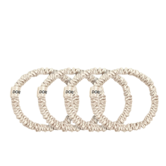 Šilko gumytės plaukams CHAMPAGNE | DORE & ROSE | www.SILUETI.shop