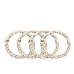 Šilko gumytės plaukams CHAMPAGNE | DORE & ROSE | www.SILUETI.shop