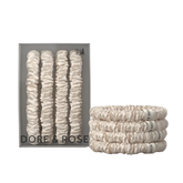 Šilko gumytės plaukams CHAMPAGNE | DORE & ROSE | www.SILUETI.shop