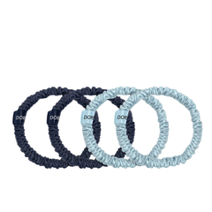 Šilko gumytės plaukams DARK BLUE & LIGHT BLUE | DORE & ROSE | www.SILUETI.shop