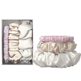 Šilko gumytės plaukams PINK, CHAMPAGNE & WHITE | DORE & ROSE | www.SILUETI.shop