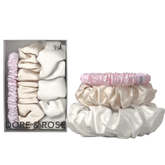 Šilko gumytės plaukams PINK, CHAMPAGNE & WHITE | DORE & ROSE | www.SILUETI.shop