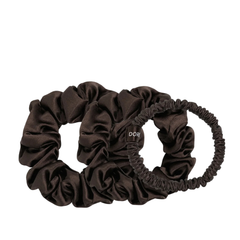 Šilko gumytės plaukams BROWN | DORE & ROSE | www.SILUETI.shop