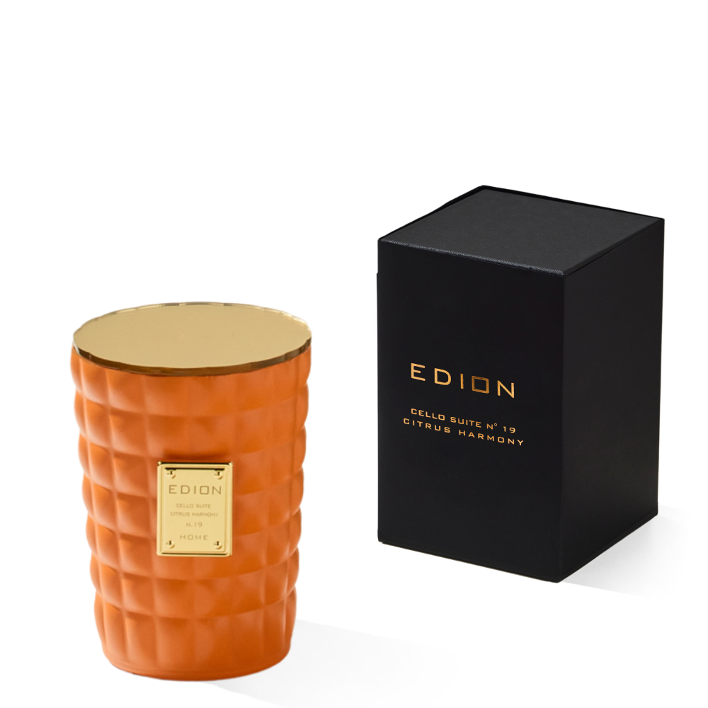EDION FIRENZE Aromatinė žvakė CELLO SUITE N. 19 CITRUS HARMONY | Interjero dekoras ir dovanos | www.SILUETI.shop
