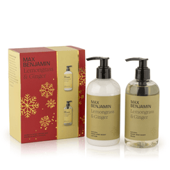 Aromatinio prausiklio ir losjono rinkinys LEMONGRASS & GINGER - SILUETI