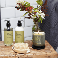 Aromatinio prausiklio ir losjono rinkinys LEMONGRASS & GINGER - SILUETI
