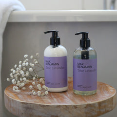MAX BENJAMIN Aromatinio prausiklio ir losjono rinkinys TRUE LAVENDER | Kvapnios dovanos  | SILUETI e-boutique