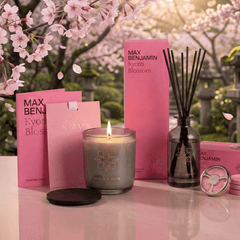 MAX BENJAMIN aromatinė žvakė KYOTO BLOSSOM - SILUETI.shop