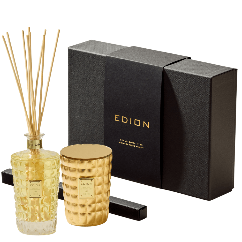 CELLO SUITE N. 29 MONTECARLO NIGHT aromatinės žvakės ir namų kvapo rinkinys - EDION