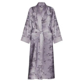 Šilkinis chalatas HARLEM TOILE LILAC - SILUETI