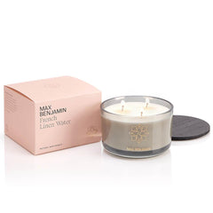 Aromatinė trijų dagčių žvakė FRENCH LINEN 560 g - SILUETI