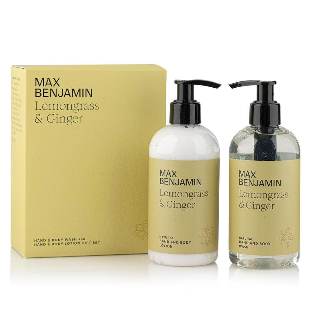 Aromatinio prausiklio ir losjono rinkinys LEMONGRASS & GINGER - SILUETI