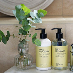 Aromatinio prausiklio ir losjono rinkinys LEMONGRASS & GINGER - SILUETI