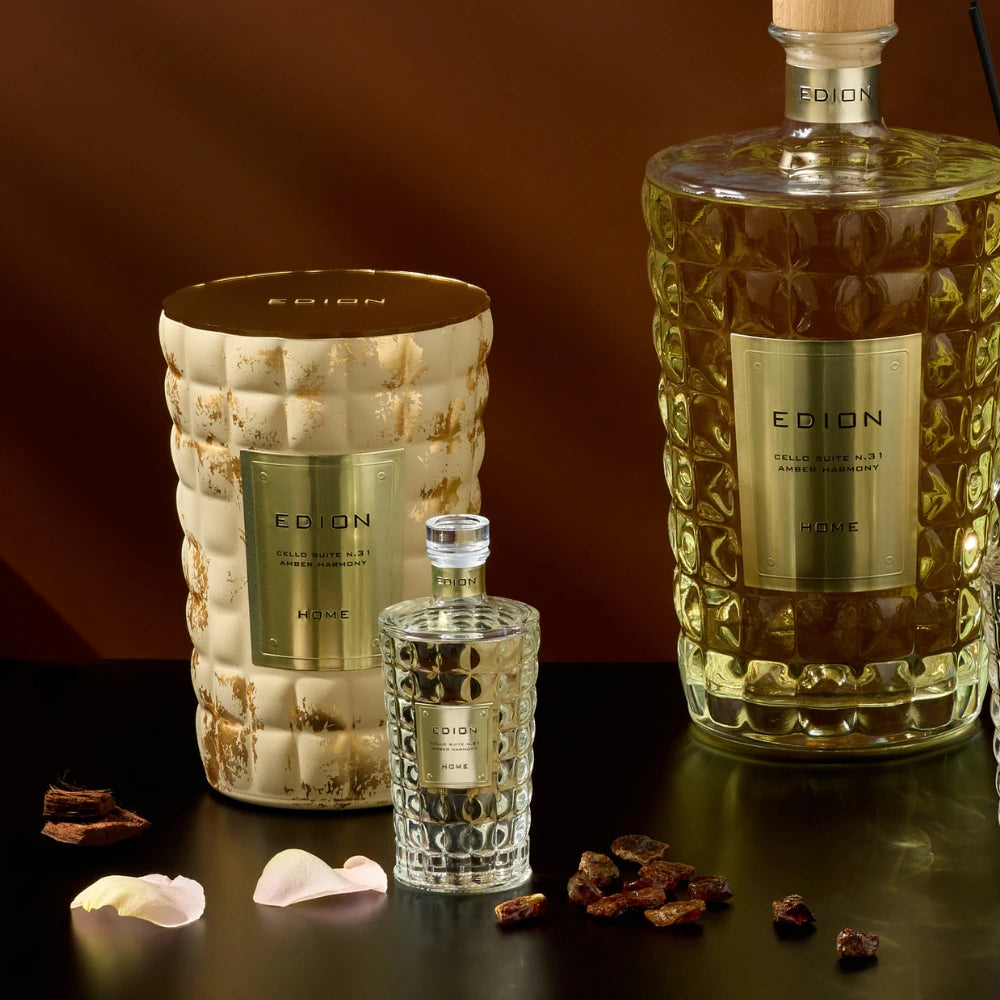 CELLO SUITE N. 31 AMBER HARMONY aromatinės žvakės ir namų kvapo rinkinys - EDION