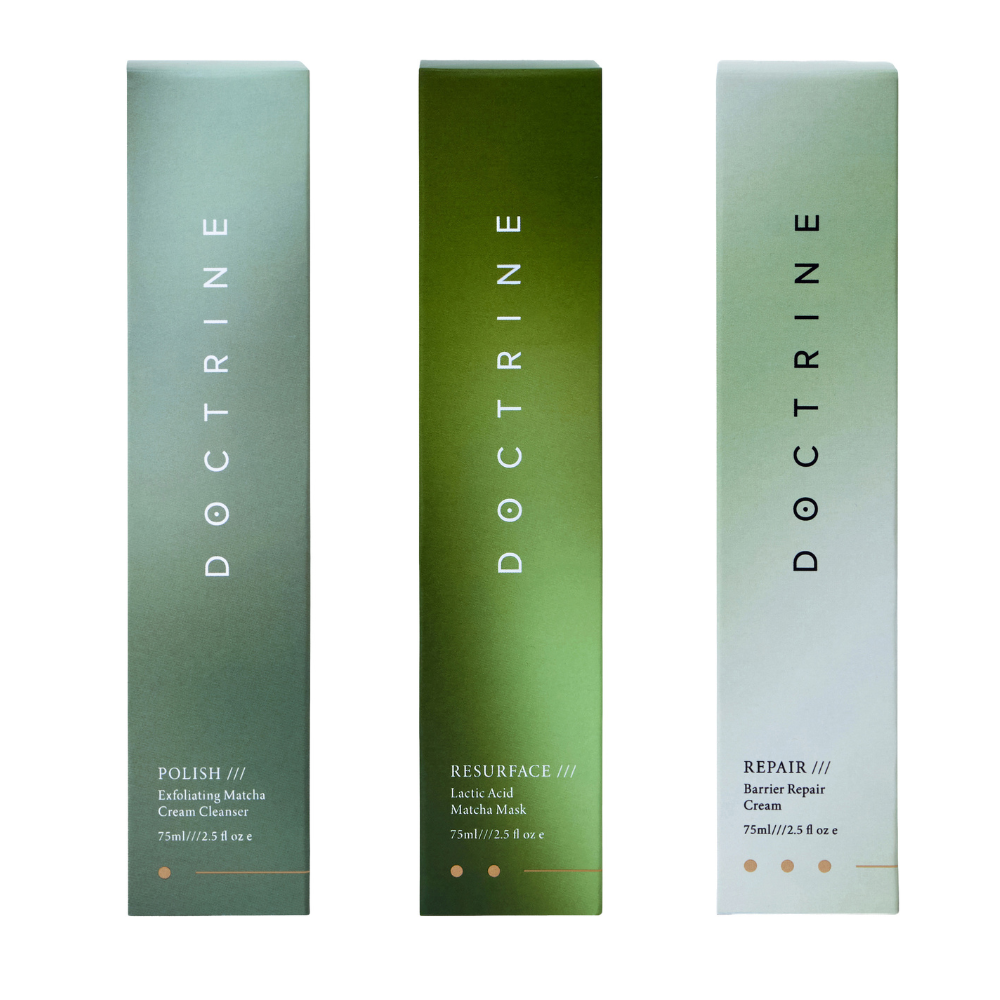 THREE-STEP MATCHA POWER PEEL rinkinys | DOCTRINE | SILUETI e-boutique