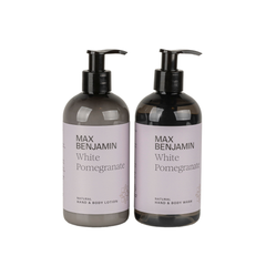 MAX BENJAMIN Aromatinio prausiklio ir losjono rinkinys WHITE POMEGRANATE - SILUETI E-boutique