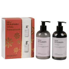 MAX BENJAMIN Aromatinio prausiklio ir losjono rinkinys WHITE POMEGRANATE - SILUETI E-boutique