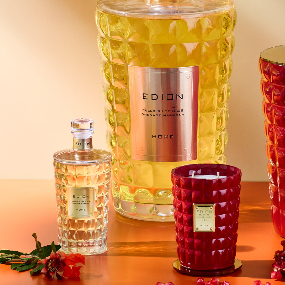 CELLO SUITE N. 25 GRENADE HARMONY aromatinės žvakės ir namų kvapo rinkinys - EDION
