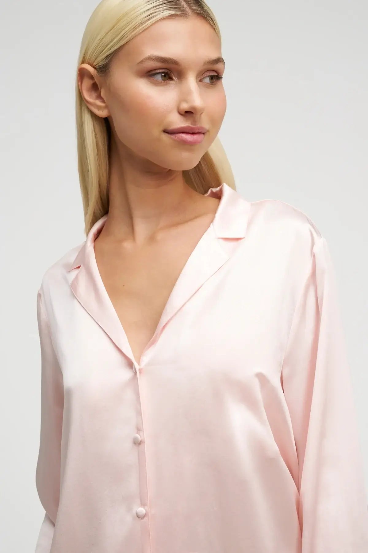 Natūralaus šilko pižama PINK | DORE & ROSE | www.SILUETI.shop