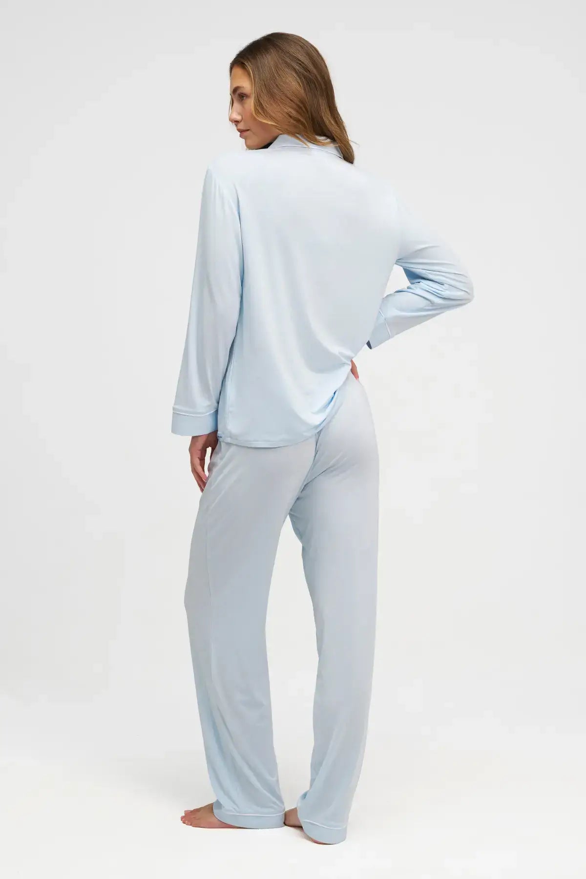 Tencelio pižama LIGHT BLUE | DORE & ROSE | www.SILUETI.shop