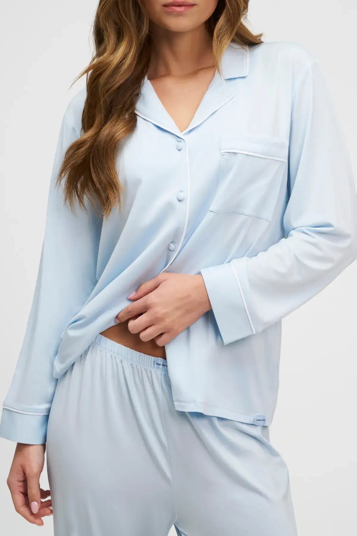 Tencelio pižama LIGHT BLUE | DORE & ROSE | www.SILUETI.shop