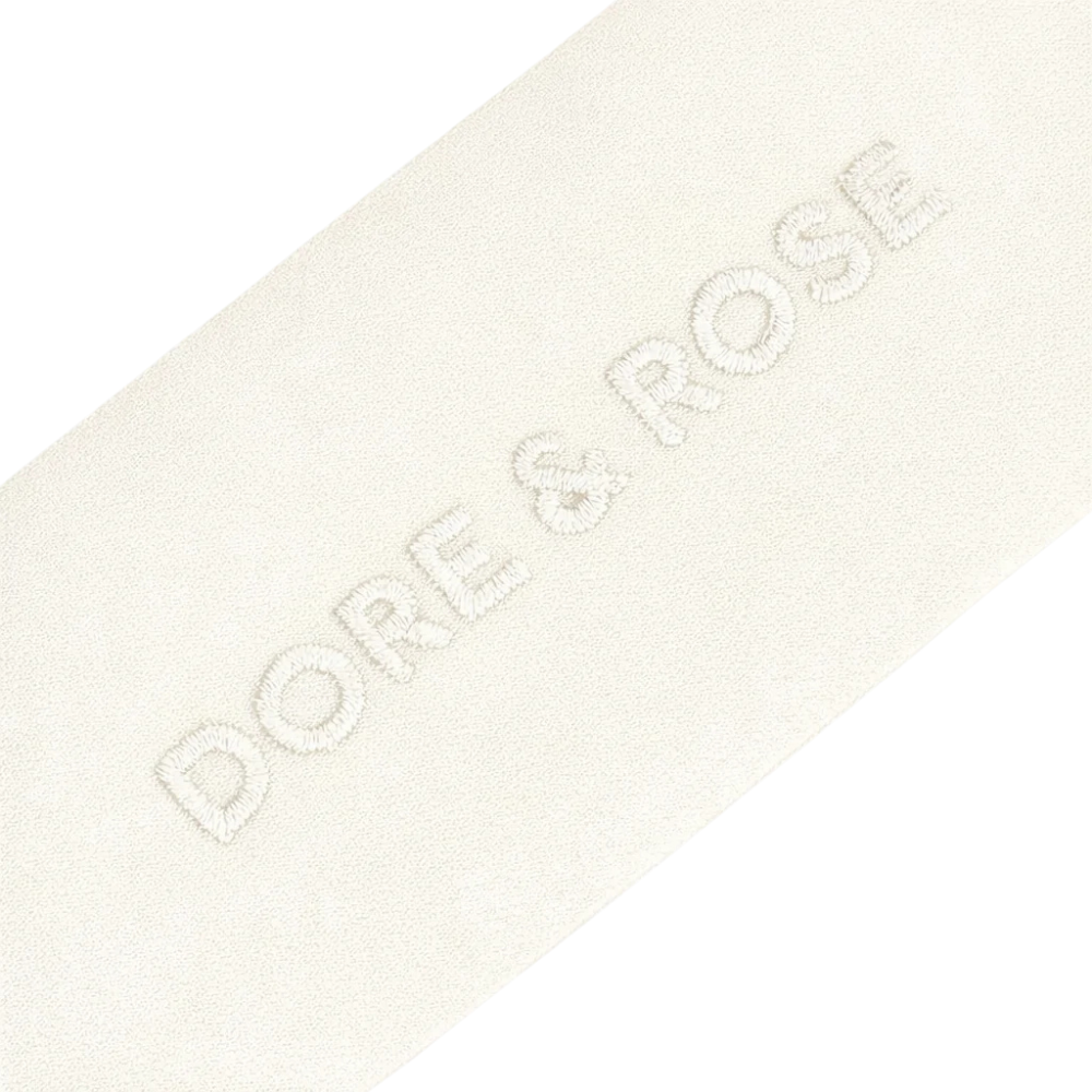 Natūralaus šilko juosta plaukams CHAMPAGNE | DORE & ROSE | www.SILUETI.shop