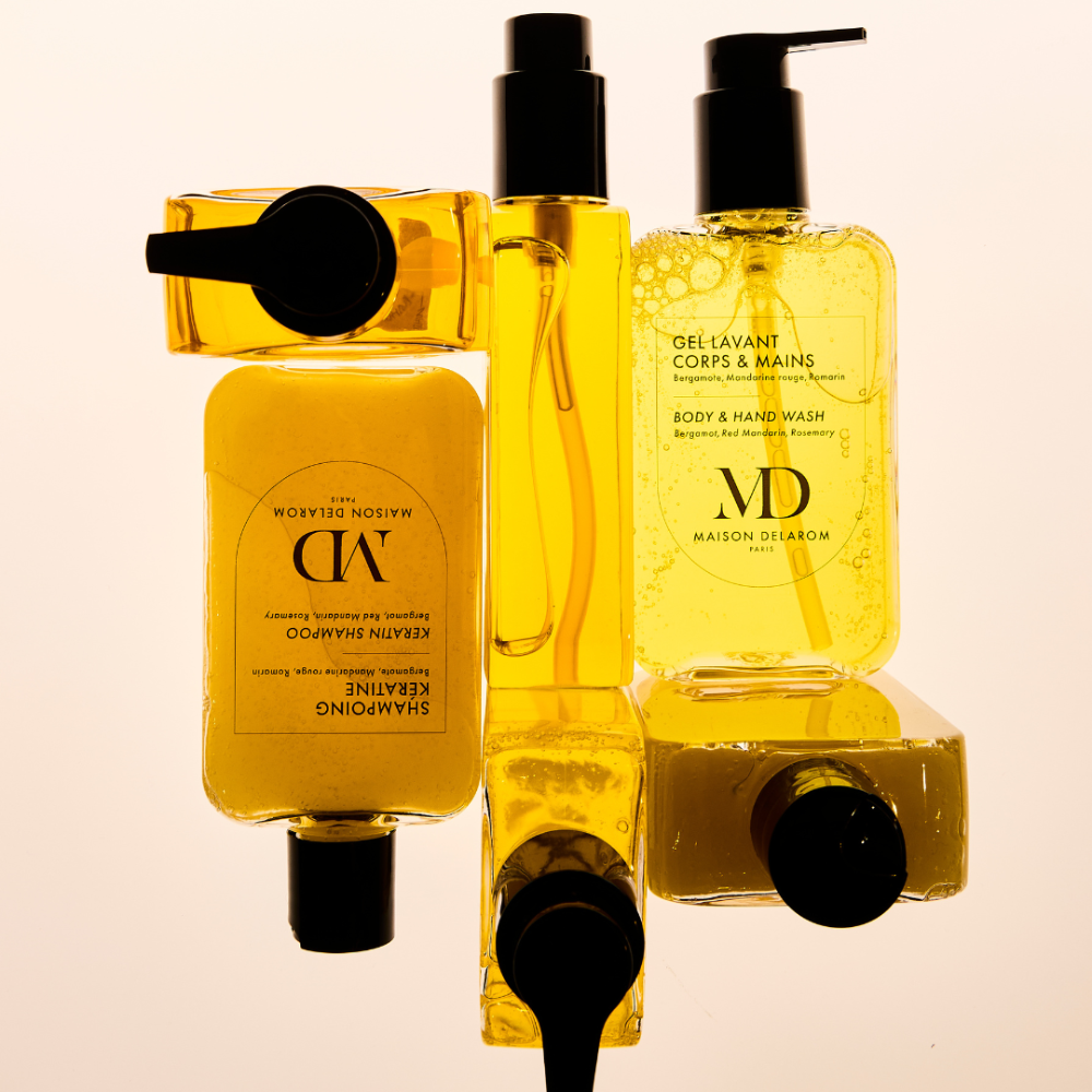 MAISON DELAROM rankų ir kūno prausiklis BERGAMOT, RED MANDARIN, ROSEMARY | SILUETI 