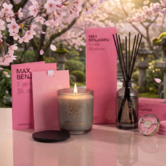 MAX BENJAMIN aromatinė žvakė KYOTO BLOSSOM - SILUETI.shop