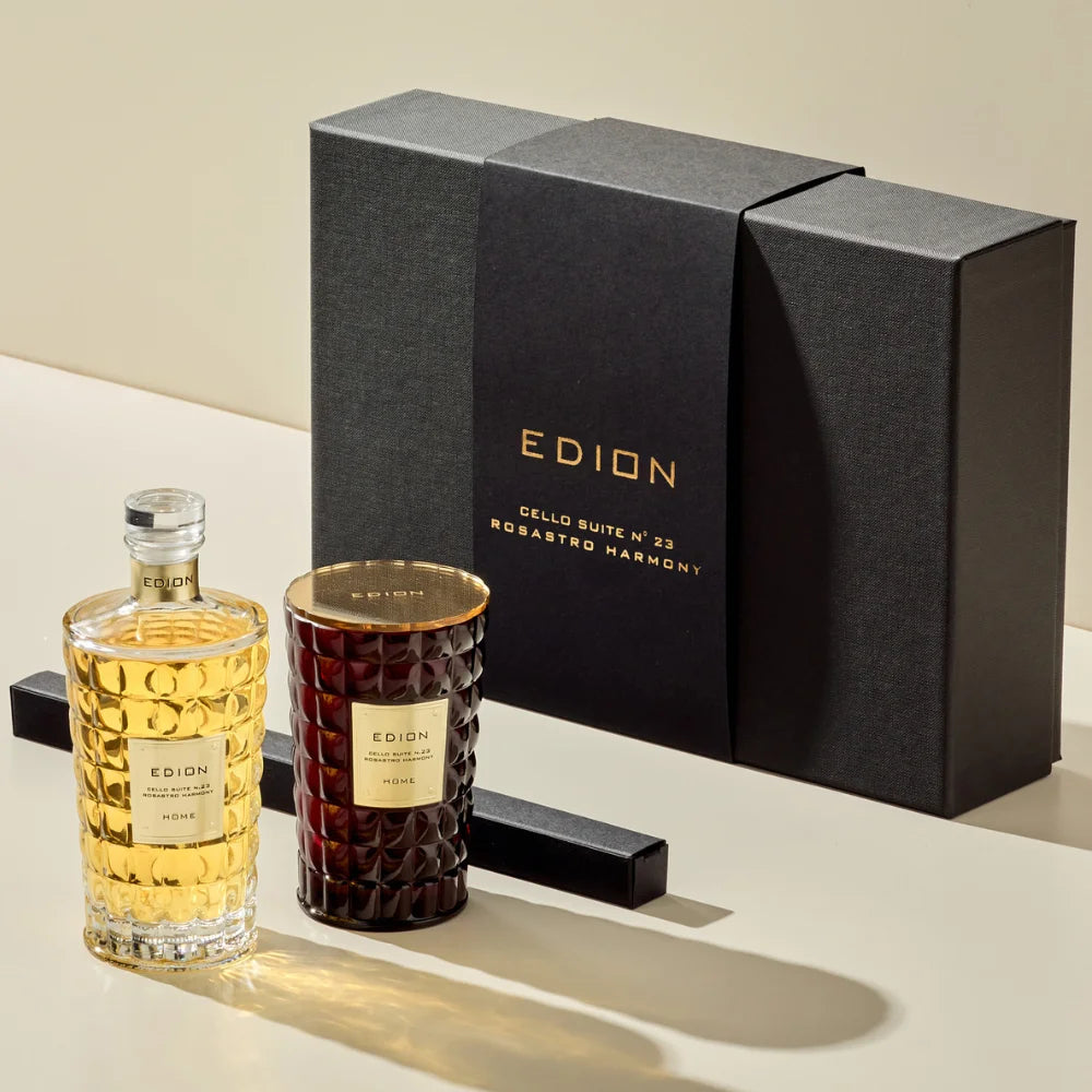 CELLO SUITE N. 23 ROSASTRO HARMONY  aromatinės žvakės ir namų kvapo rinkinys - EDION