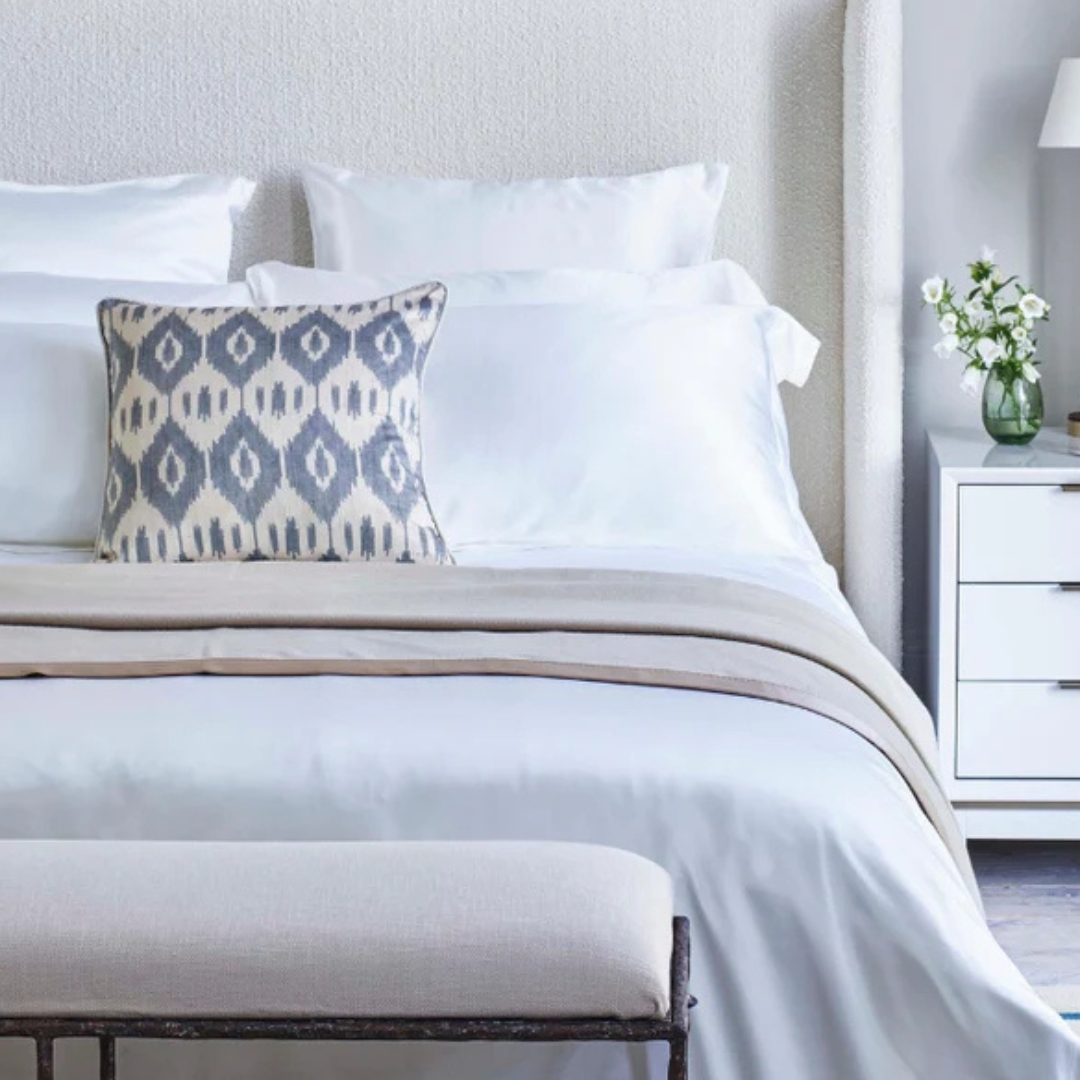 GINGERLILY Šilko patalynė WHITE-SILUETI.shop