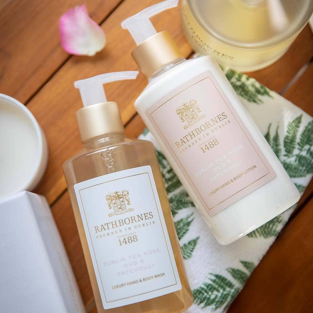 Rankų ir kūno losjonas DUBLIN TEA ROSE, OUD & PATCHOULI 250 ml - SILUETI