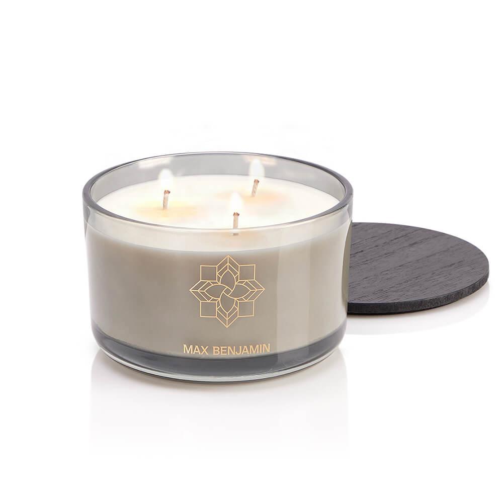 Aromatinė trijų dagčių žvakė FRENCH LINEN 560 g - SILUETI